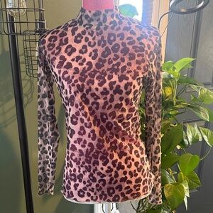 Leopard Print Long Sleeve Top